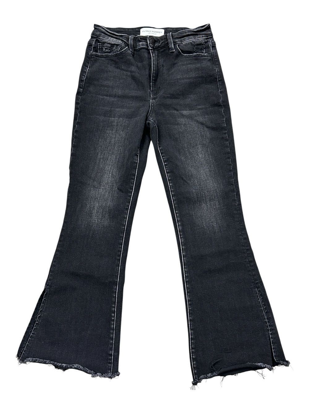 Flying Monkey Black High Rise Cropped Flare Jeans